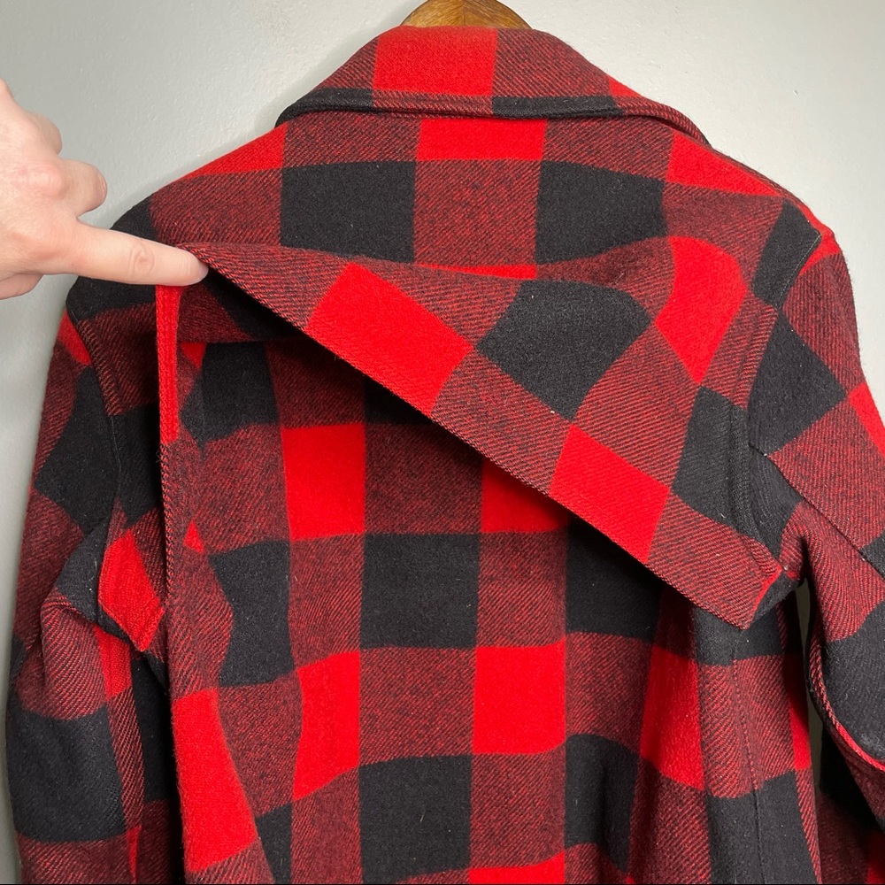 Rare Vintage 1950s Woolrich Buffalo Plaid Wool Unlined Zippered Hunting Coat - Picture 14 of 16